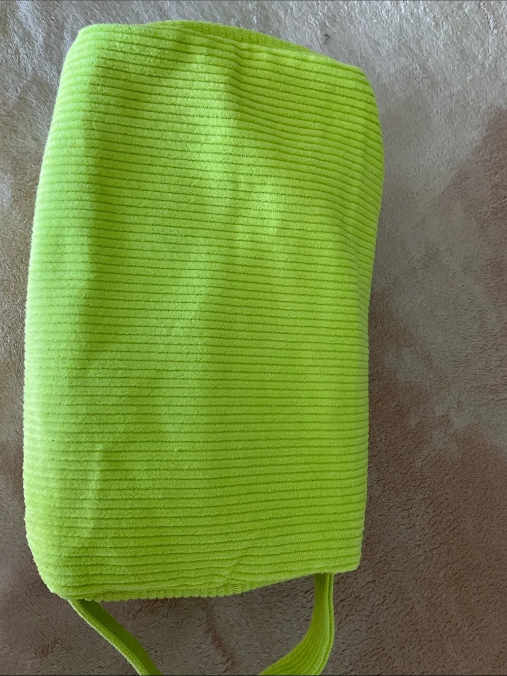 Neon Lime Corduroy Travel Dopp Kit - Women Bags